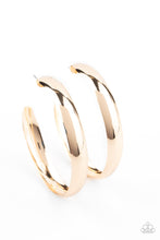 Load image into Gallery viewer, Paparazzi&#39;s BEVEL In It - Gold hoop earrings
