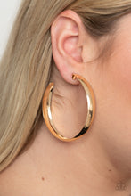 Load image into Gallery viewer, Paparazzi&#39;s BEVEL In It - Gold hoop earrings
