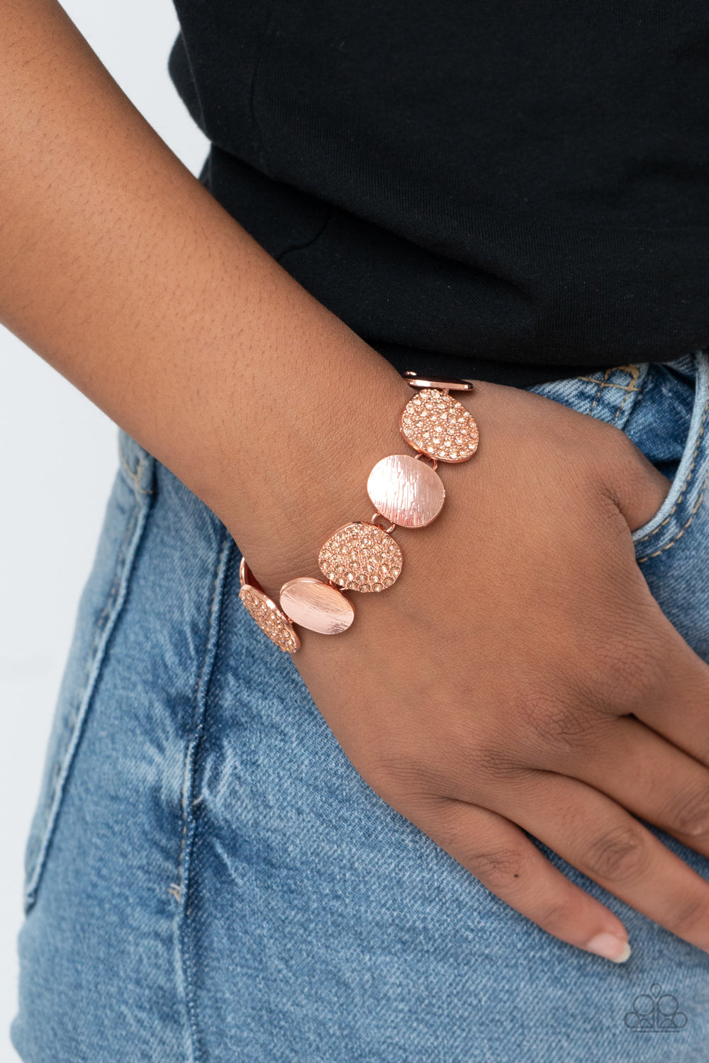 Paparazzi's Tough LUXE - Copper bracelet