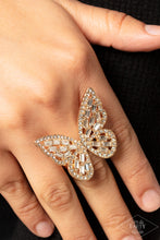 Load image into Gallery viewer, Paparazzi&#39;s Flauntable Flutter - Gold ring
