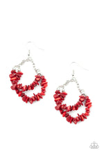 Load image into Gallery viewer, Paparazzi&#39;s Rainbow Rock Gardens - Red earrings
