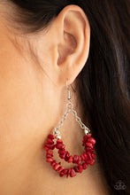 Load image into Gallery viewer, Paparazzi&#39;s Rainbow Rock Gardens - Red earrings
