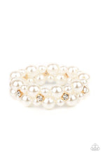 Load image into Gallery viewer, Paparazzi&#39;s Flirt Alert - Gold Pearl bracelet
