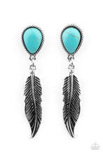 Load image into Gallery viewer, Paparazzi&#39;s Totally Tran-QUILL - Blue earrings
