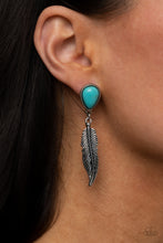 Load image into Gallery viewer, Paparazzi&#39;s Totally Tran-QUILL - Blue earrings
