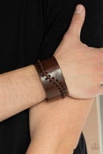 Load image into Gallery viewer, Paparazzi&#39;s Every STITCH Way - Brown Urban Men bracelet
