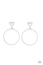 Load image into Gallery viewer, Paparazzi&#39;s Love Your Curves - White hoop earrings
