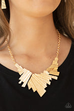 Load image into Gallery viewer, Paparazzi&#39;s Happily Ever AFTERSHOCK - Gold necklace
