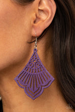 Load image into Gallery viewer, Paparazzi&#39;s Eastern Escape - Purple Wood earrings
