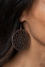 Load image into Gallery viewer, Paparazzi&#39;s Make A MANDALA Out of You - Copper hoop earrings
