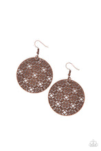 Load image into Gallery viewer, Paparazzi&#39;s Metallic Mosaic - Copper hoop earrings

