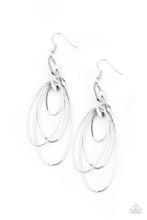 Load image into Gallery viewer, Paparazzi&#39;s OVAL The Moon - Silver earrings
