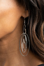 Load image into Gallery viewer, Paparazzi&#39;s OVAL The Moon - Silver earrings
