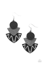 Load image into Gallery viewer, Paparazzi&#39;s Jurassic Juxtaposition - Black earrings
