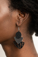 Load image into Gallery viewer, Paparazzi&#39;s Jurassic Juxtaposition - Black earrings
