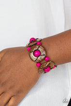 Load image into Gallery viewer, Paparazzi&#39;s Island Adventure - Pink Wood bracelet
