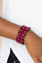 Load image into Gallery viewer, Paparazzi&#39;s Tahiti Tourist - Pink Wood bracelet
