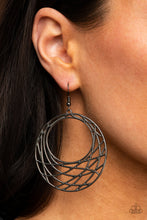 Load image into Gallery viewer, Paparazzi&#39;s Urban LineUp - Black Hoop earrings
