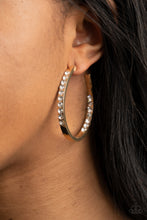 Load image into Gallery viewer, Paparazzi&#39;s Borderline Brilliance - Gold hoop earrings
