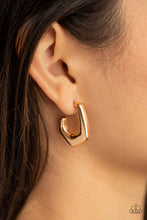 Load image into Gallery viewer, Paparazzi&#39;s On The Hook - Gold hoop earrings
