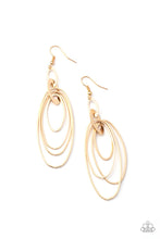 Load image into Gallery viewer, Paparazzi&#39;s OVAL the Moon - Gold earrings
