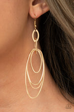 Load image into Gallery viewer, Paparazzi&#39;s OVAL the Moon - Gold earrings
