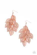 Load image into Gallery viewer, Paparazzi&#39;s Limitlessly Leafy - Copper earrings
