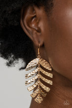 Load image into Gallery viewer, Paparazzi&#39;s Palm Lagoon - Gold earrings
