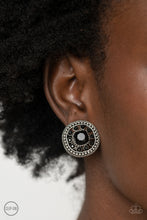 Load image into Gallery viewer, Paparazzi&#39;s Dazzling Definition - Black Clip-On earrings
