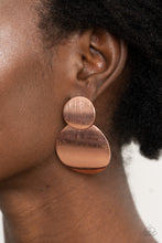 Load image into Gallery viewer, Paparazzi&#39;s Here Today, GONG Tomorrow - Copper earrings
