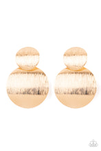 Load image into Gallery viewer, Paparazzi&#39;s Here Today, GONG Tomorrow - Gold earrings
