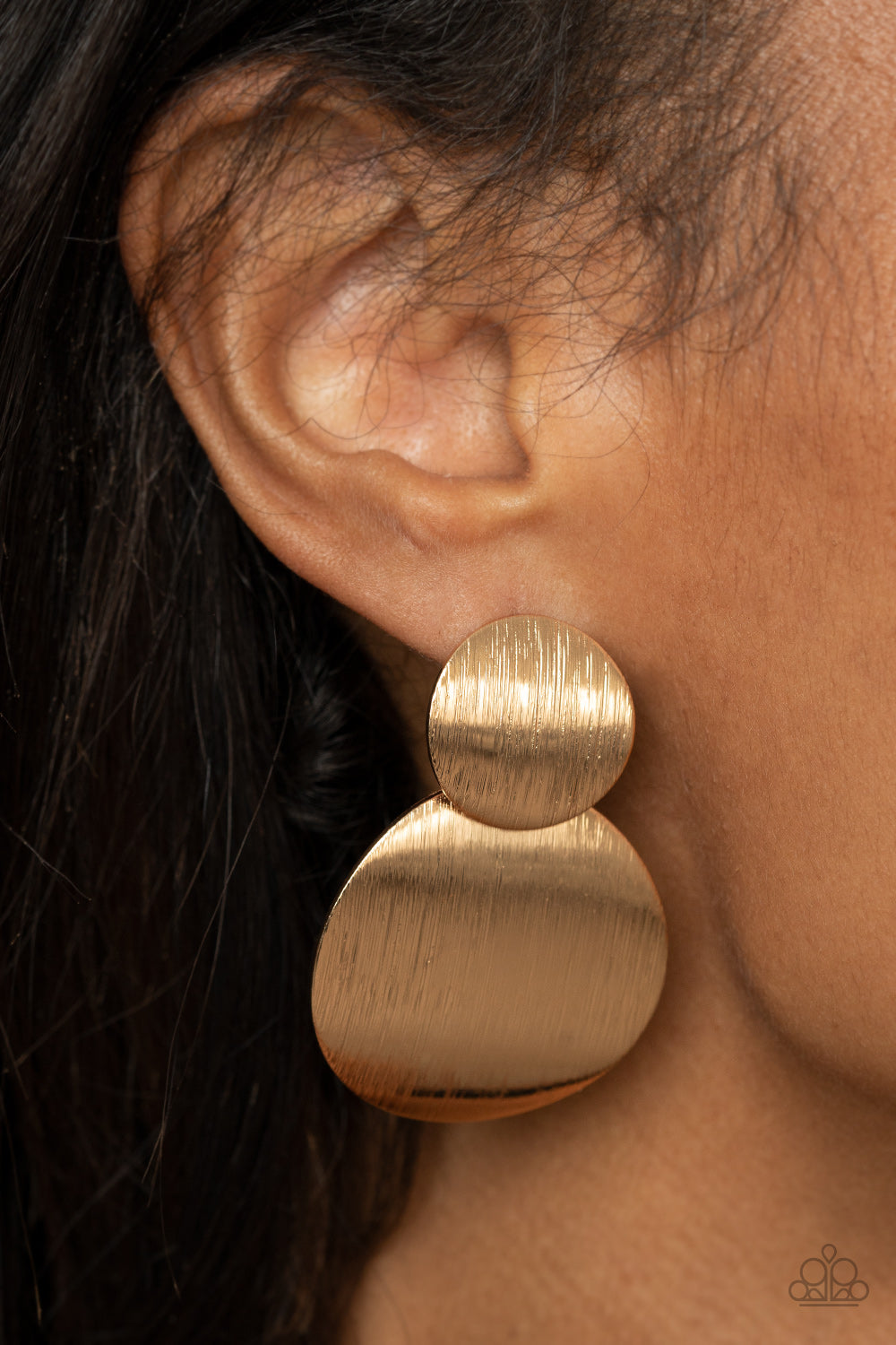 Paparazzi's Here Today, GONG Tomorrow - Gold earrings