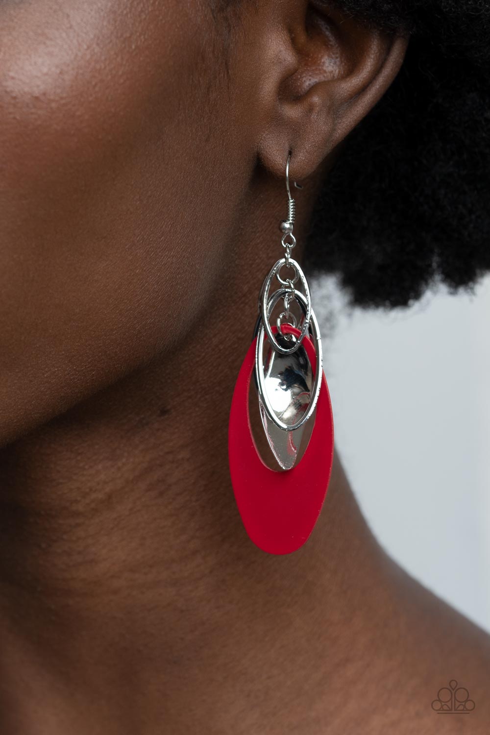 Paparazzi's Ambitious Allure - Red earrings