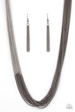 Load image into Gallery viewer, Paparazzi&#39;s Metallic Merger - Black necklace
