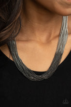 Load image into Gallery viewer, Paparazzi&#39;s Metallic Merger - Black necklace
