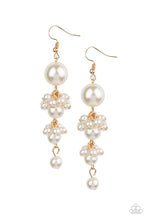 Load image into Gallery viewer, Paparazzi&#39;s Ageless Applique - Gold Pearl earrings
