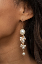 Load image into Gallery viewer, Paparazzi&#39;s Ageless Applique - Gold Pearl earrings
