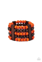 Load image into Gallery viewer, Paparazzi&#39;s Caribbean Catwalk - Orange Wood bracelet
