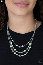 Load image into Gallery viewer, Paparazzi&#39;s Let the Record GLOW - Green Pearl necklace
