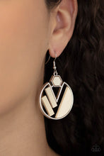 Load image into Gallery viewer, Paparazzi&#39;s Petrified Posh - White Wood earrings
