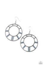 Load image into Gallery viewer, Paparazzi&#39;s Fleek Fortress - Blue hoop earrings
