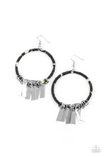 Load image into Gallery viewer, Paparazzi&#39;s Garden Chimes - Black hoop earrings
