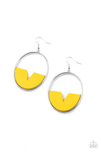 Load image into Gallery viewer, Paparazzi&#39;s Island Breeze - Yellow Wood hoop earrings
