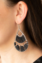 Load image into Gallery viewer, Paparazzi&#39;s Samba Scene - Black earrings
