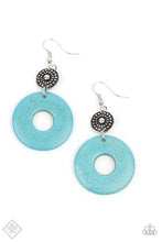 Load image into Gallery viewer, Paparazzi&#39;s Earthy Epicenter - Blue hoop earrings
