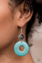 Load image into Gallery viewer, Paparazzi&#39;s Earthy Epicenter - Blue hoop earrings
