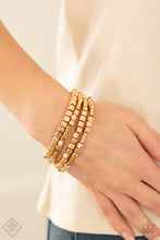 Load image into Gallery viewer, Paparazzi&#39;s Metro Materials - Gold bracelet (Fashion Fix)
