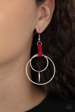 Load image into Gallery viewer, Paparazzi&#39;s Fearless Fusion - Red earrings
