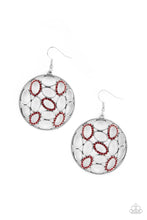 Load image into Gallery viewer, Paparazzi&#39;s Watch OVAL Me - Red earrings
