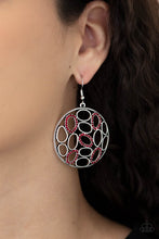 Load image into Gallery viewer, Paparazzi&#39;s Watch OVAL Me - Red earrings
